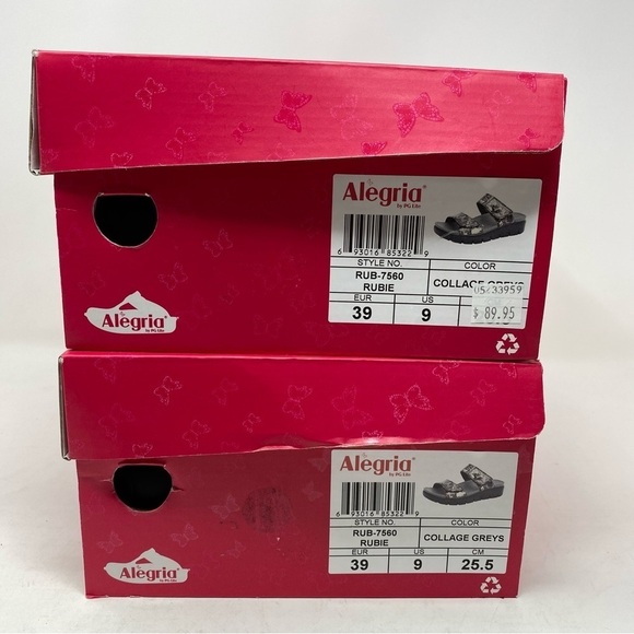 Alegria Rubie Collage Greys Platform Sandal Vegan Leather - Picture 7 of 7